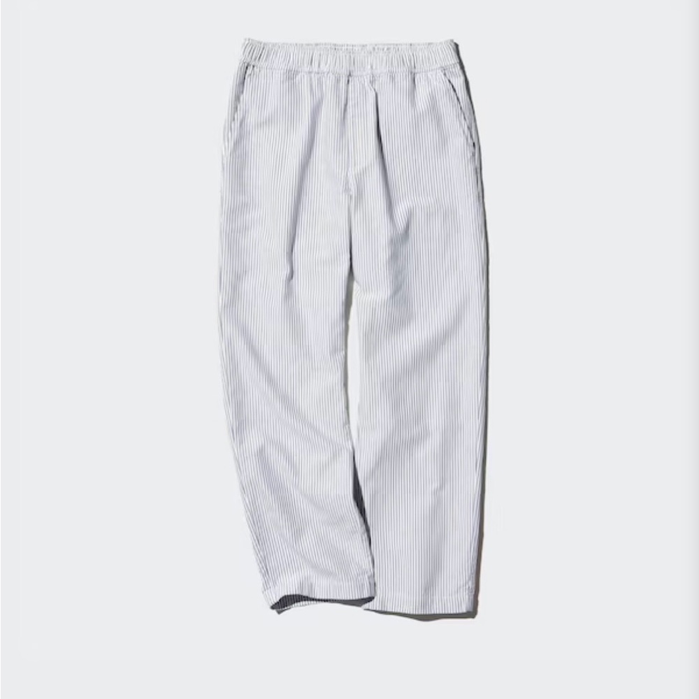 NWT Uniqlo 100% cotton tapered relaxed ankle pant size m